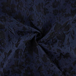 Brokat bleu marine imprimé floral en relief - Ribes y Casals