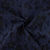 Brokat bleu marine imprimé floral en relief - Ribes y Casals