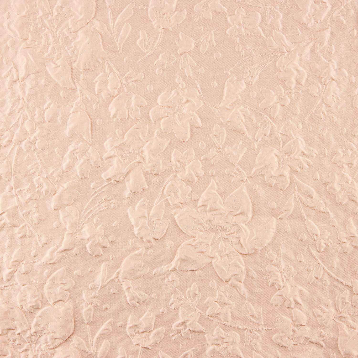 Brokat rose doux imprimé floral en relief - Ribes y Casals