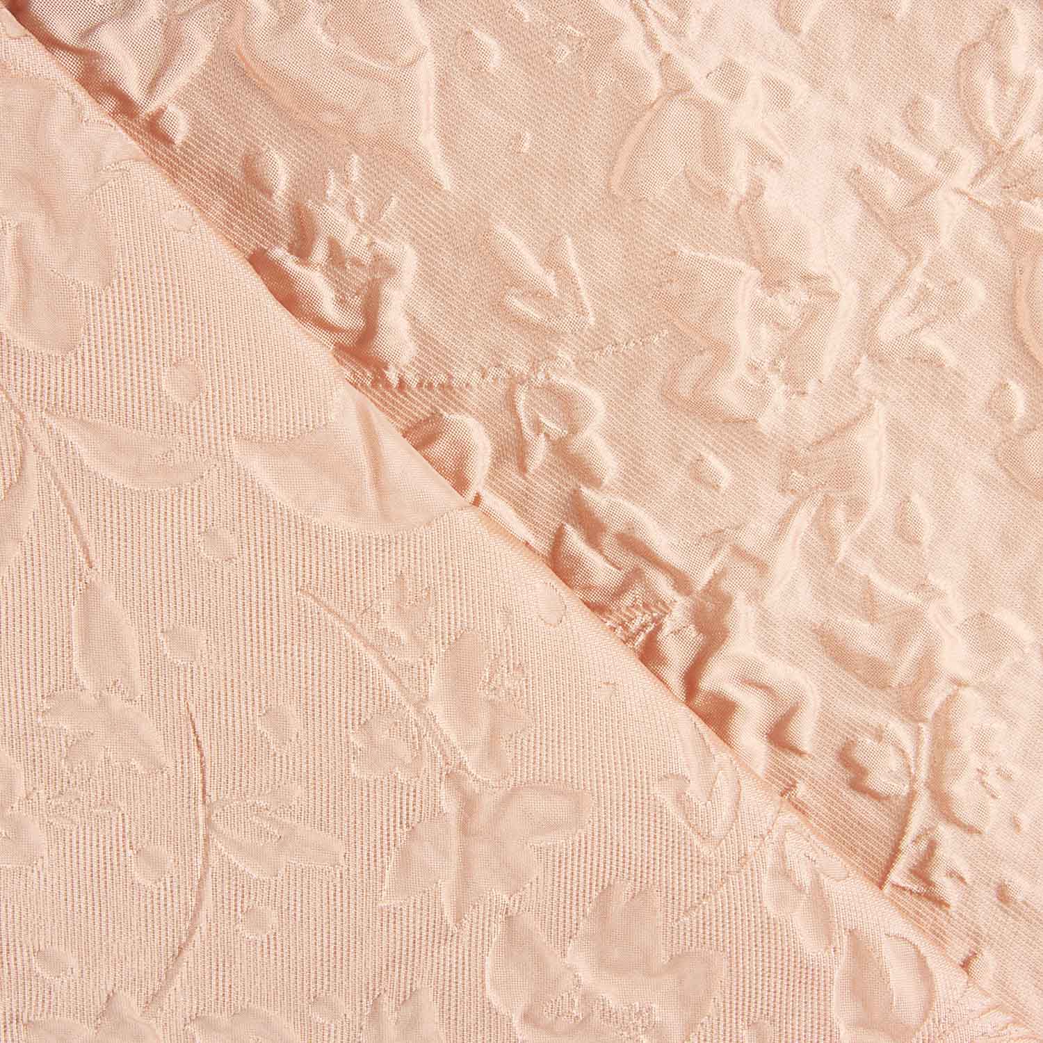 Brokat rose doux imprimé floral en relief - Ribes y Casals