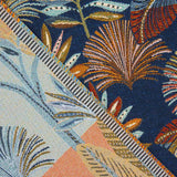 Gobelin Feuilles exotiques fond bleu - Ribes y Casals