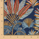 Gobelin Feuilles exotiques fond bleu - Ribes y Casals