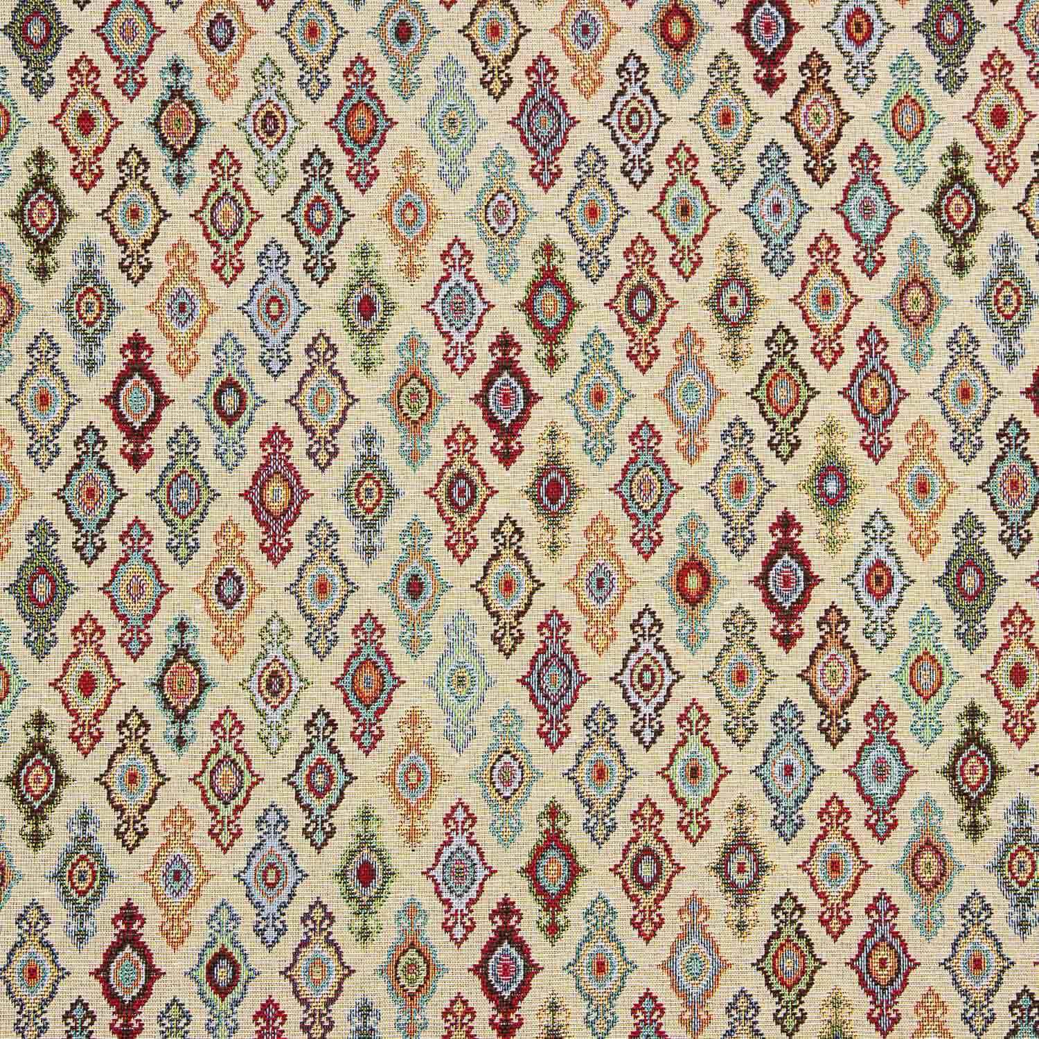 Tapisserie imprimée ethnique fond écru - Ribes y Casals