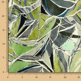 Tencel et lin imprimé feuilles naturelles - Ribes y Casals