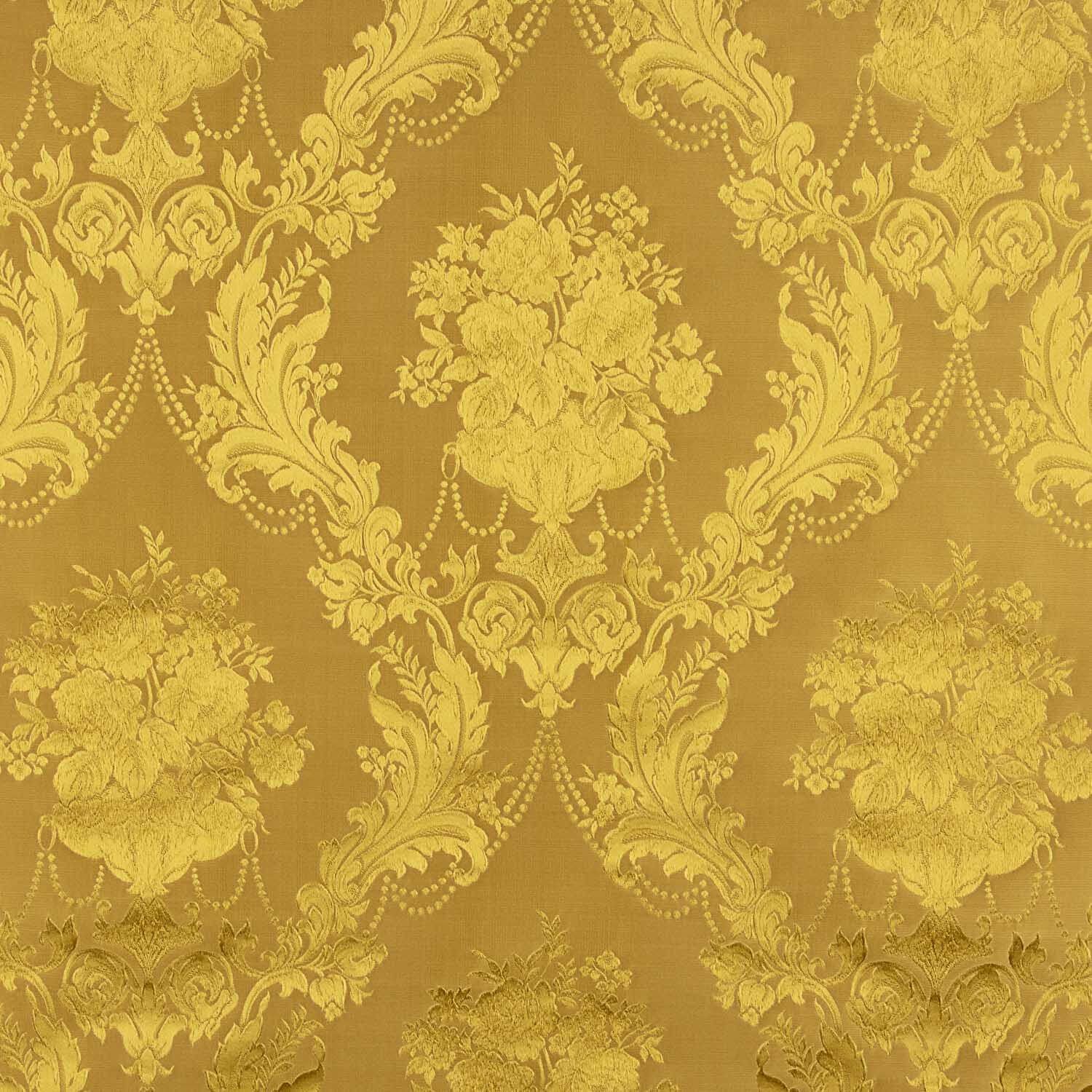 Jacquard imprimé floral classique doré - Ribes y Casals