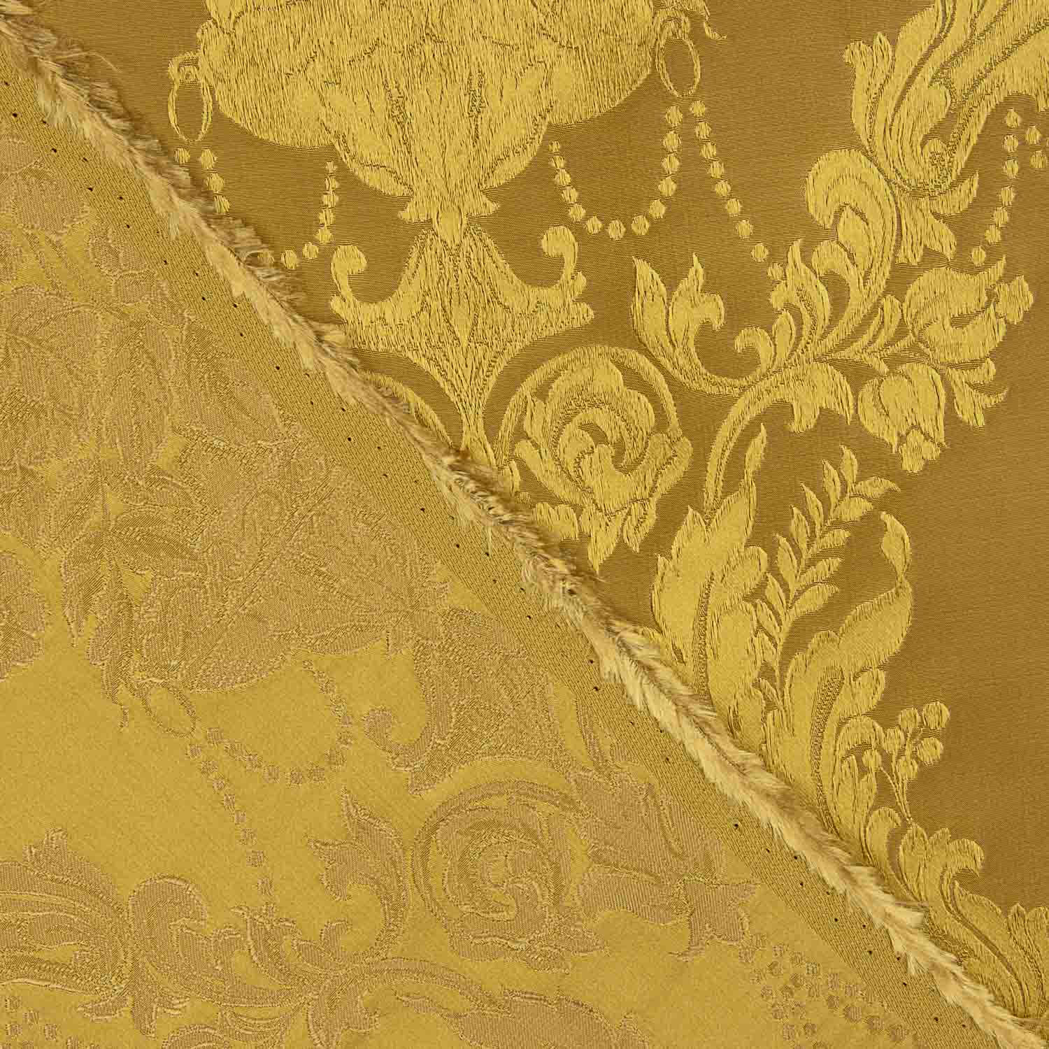 Jacquard imprimé floral classique doré - Ribes y Casals
