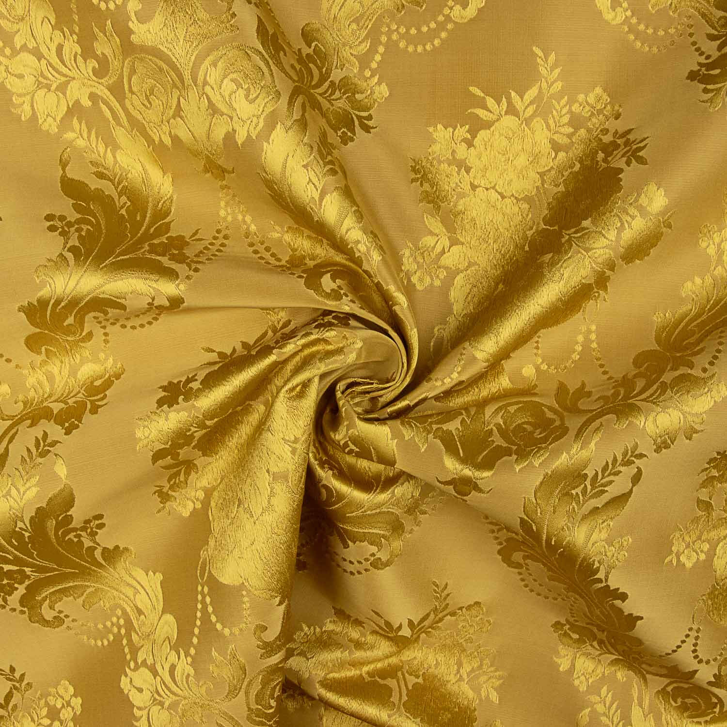 Jacquard imprimé floral classique doré - Ribes y Casals