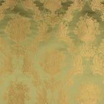 Jacquard imprimé floral classique vert et doré - Ribes y Casals