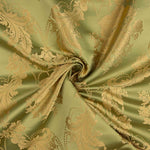 Jacquard imprimé floral classique vert et doré - Ribes y Casals