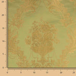 Jacquard imprimé floral classique vert et doré - Ribes y Casals