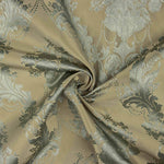 Jacquard imprimé floral classique vert pâle et beige - Ribes y Casals