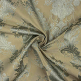 Jacquard imprimé floral classique vert pâle et beige - Ribes y Casals
