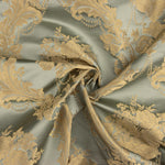 Jacquard imprimé floral classique vert pâle et beige - Ribes y Casals