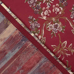 Jacquard imprimé floral avec lurex rouge - Ribes y Casals