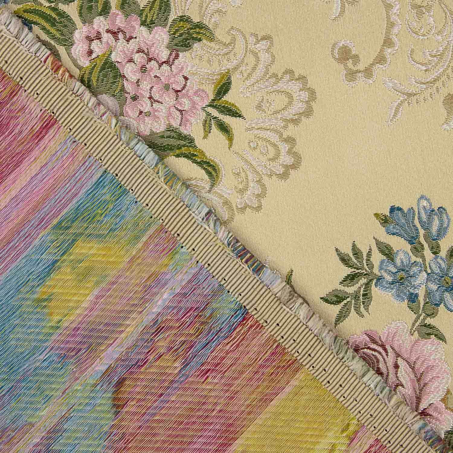 Jacquard imprimé floral romantique beige - Ribes y Casals