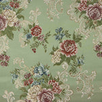 Jacquard imprimé floral romantique vert - Ribes y Casals