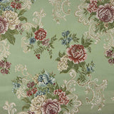 Jacquard imprimé floral romantique vert - Ribes y Casals