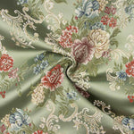 Jacquard imprimé floral romantique vert - Ribes y Casals