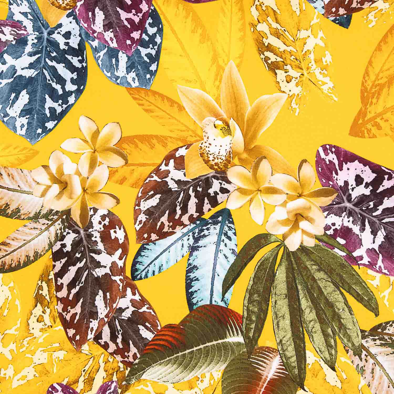 Lin et coton imprimé tropical exotique Samoa - Ribes y Casals