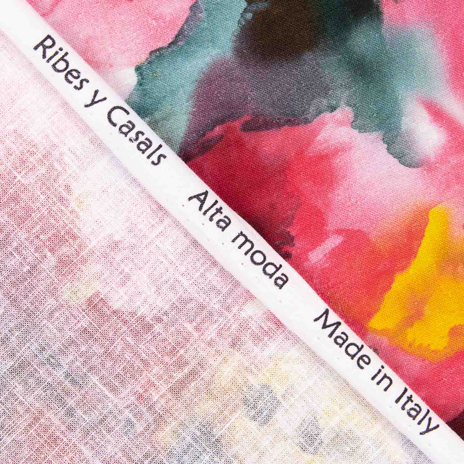 Lin et coton imprimé floral aquarelle Chagall - Ribes y Casals