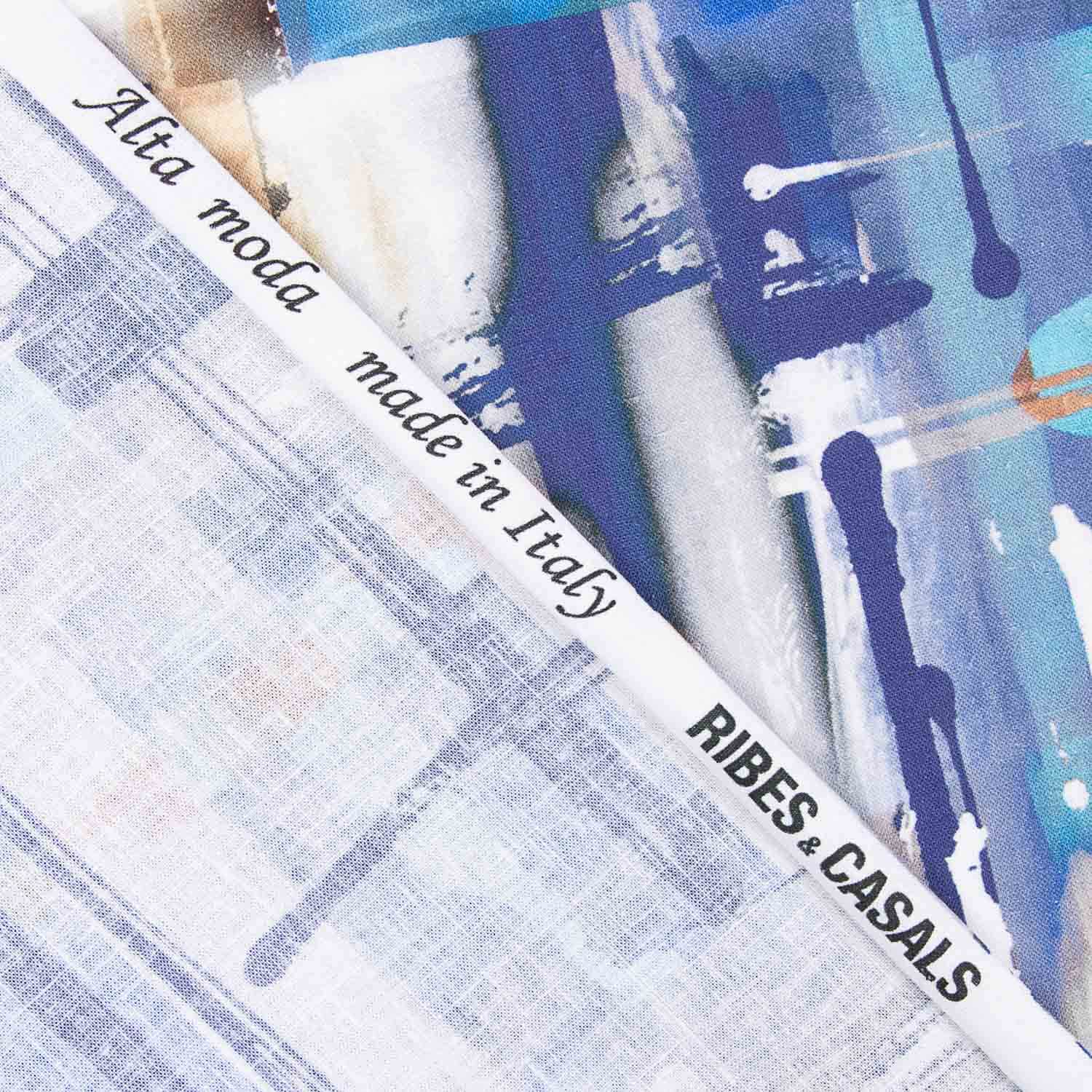 Lin et coton imprimé abstrait Kandinsky - Ribes y Casals