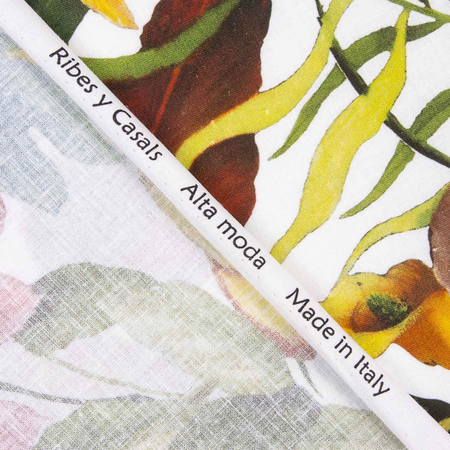 Lin Coton Imprimé Cachemire Ethnique Byzantin - Ribes y Casals