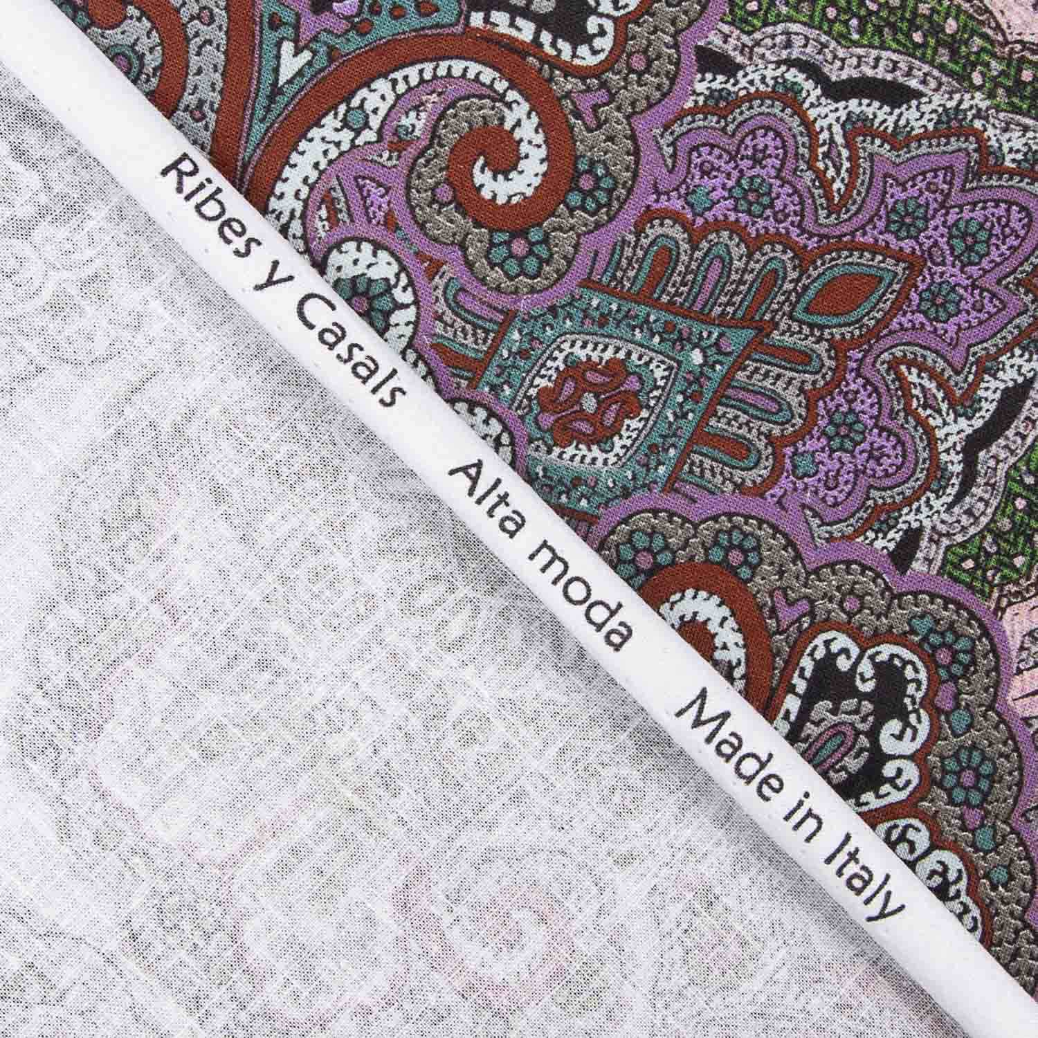 Lin et coton imprimé floral tropical Goa - Ribes y Casals