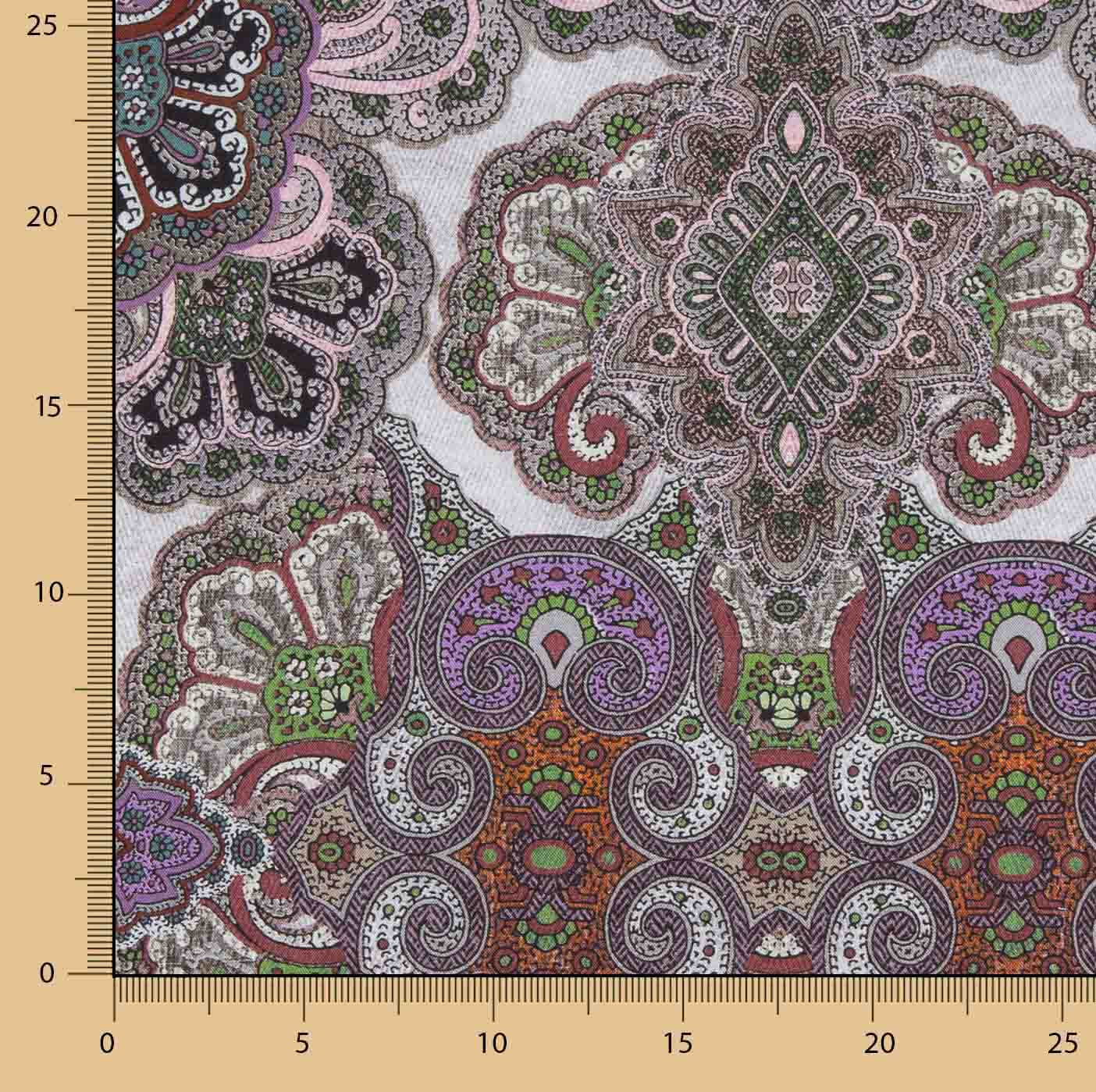 Lin et coton imprimé floral tropical Goa - Ribes y Casals