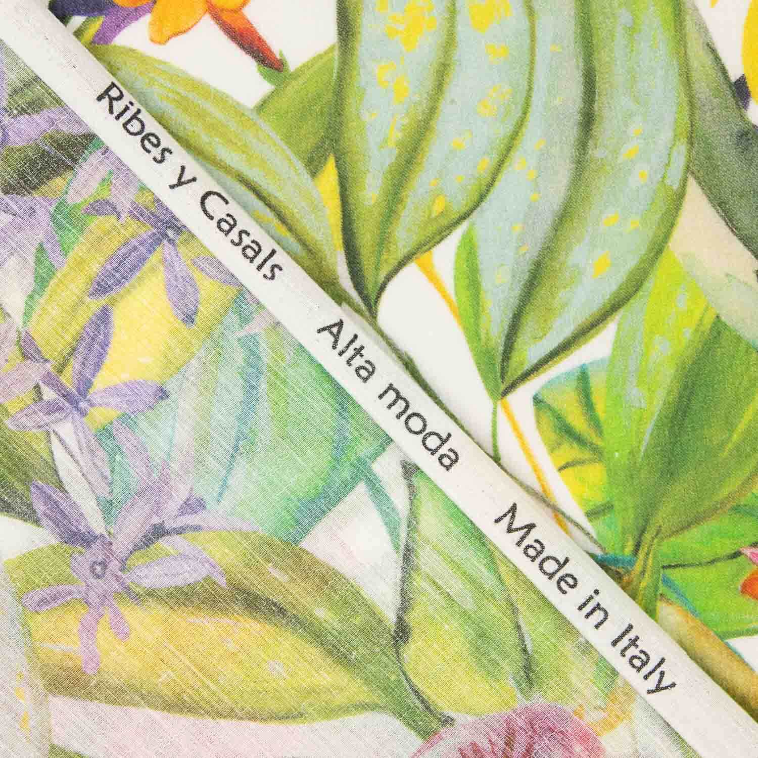 Voile Bambula Coton Imprimé Floral Tropicaux Renoir - Ribes y Casals