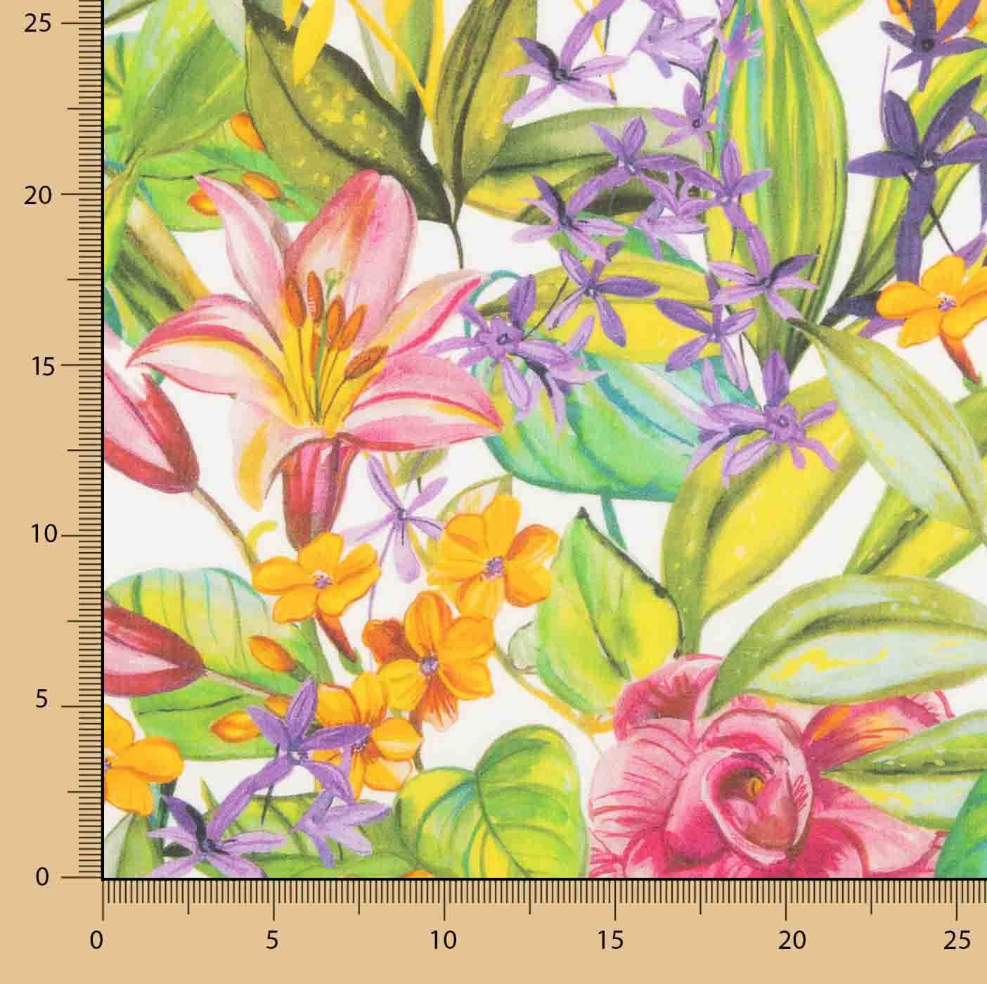 Voile Bambula Coton Imprimé Floral Tropicaux Renoir - Ribes y Casals