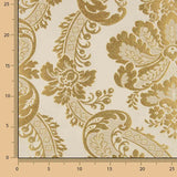 Brocart jacquard damas doré ivoire - Ribes y Casals