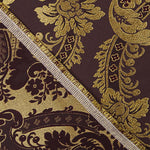 Brocart jacquard damas doré et violet - Ribes y Casals