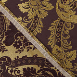 Brocart jacquard damas doré et violet - Ribes y Casals