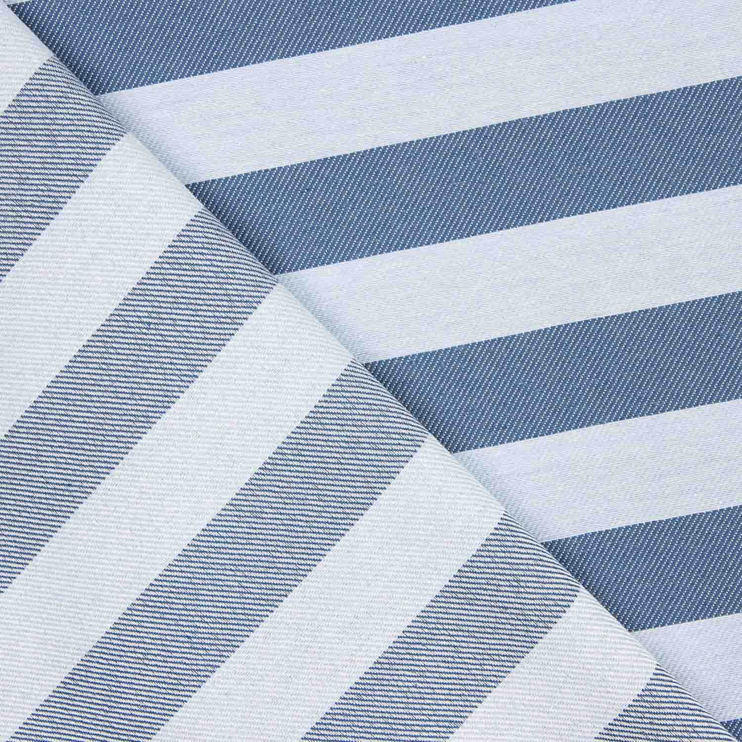 Toile à rayures bicolore bleu et bleu ciel - Ribes y Casals