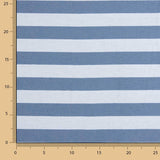 Toile à rayures bicolore bleu et bleu ciel - Ribes y Casals