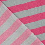 Toile à rayures bicolore rose et vert grisâtre - Ribes y Casals