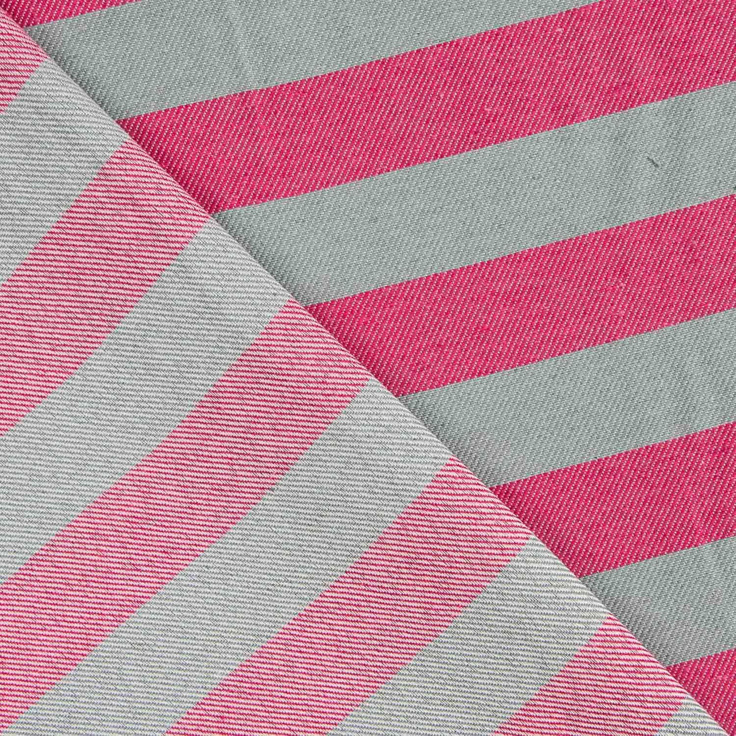Toile à rayures bicolore rose et vert grisâtre - Ribes y Casals