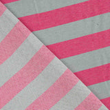 Toile à rayures bicolore rose et vert grisâtre - Ribes y Casals