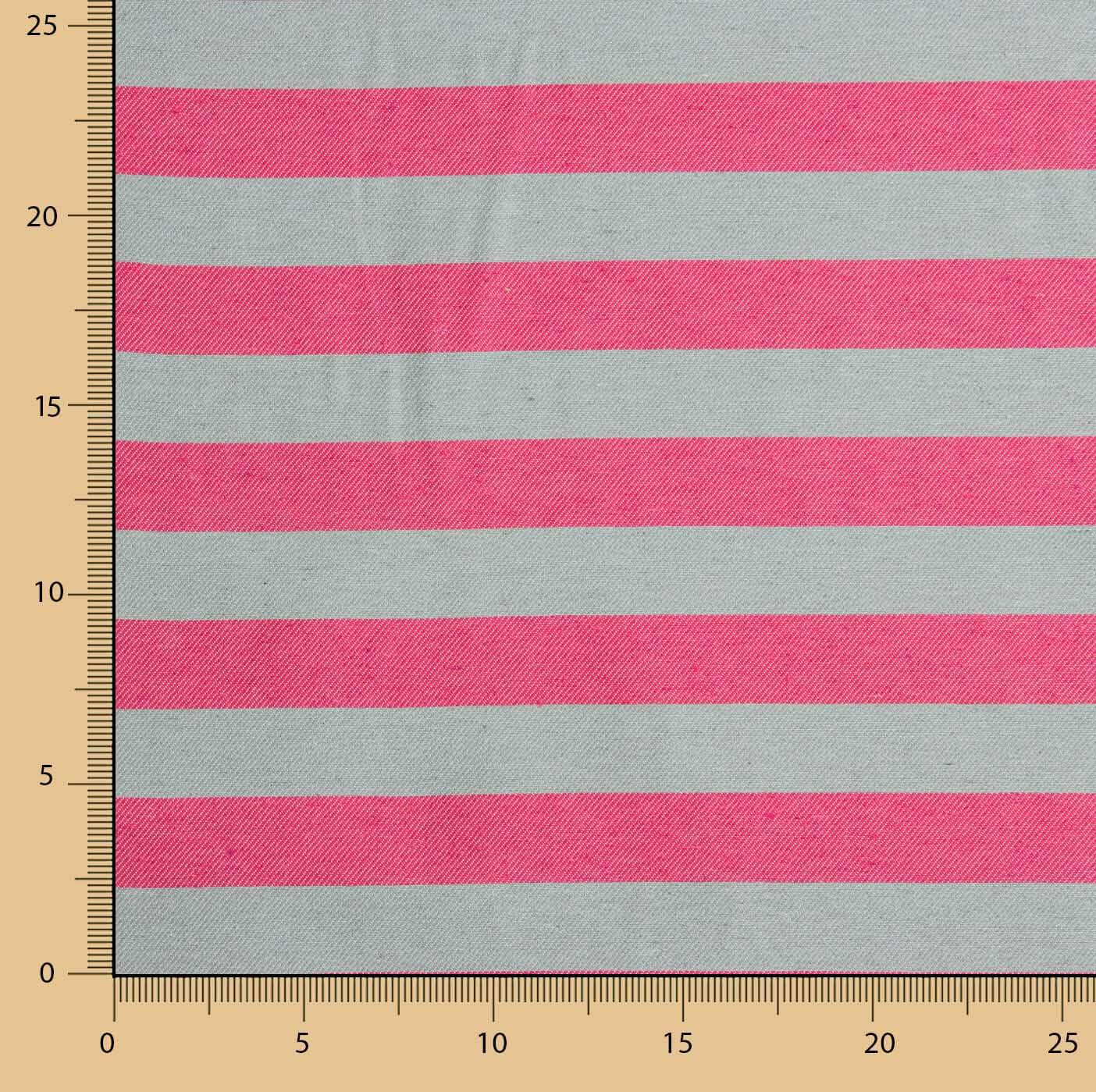 Toile à rayures bicolore rose et vert grisâtre - Ribes y Casals