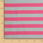 Toile à rayures bicolore rose et vert grisâtre - Ribes y Casals
