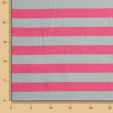 Toile à rayures bicolore rose et vert grisâtre - Ribes y Casals
