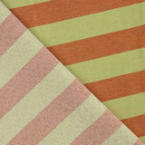 Toile à rayures bicolore tuile et vert - Ribes y Casals