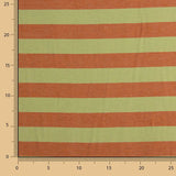 Toile à rayures bicolore tuile et vert - Ribes y Casals