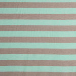 Toile à rayures bicolore vert doux et marron - Ribes y Casals