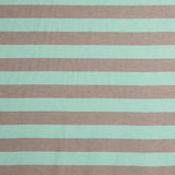 Toile à rayures bicolore vert doux et marron - Ribes y Casals