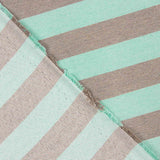 Toile à rayures bicolore vert doux et marron - Ribes y Casals