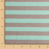 Toile à rayures bicolore vert doux et marron - Ribes y Casals