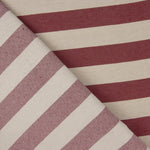 Toile de coton rayée bicolore rouge et écru - Ribes y Casals