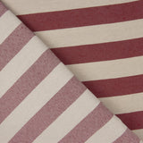 Toile de coton rayée bicolore rouge et écru - Ribes y Casals