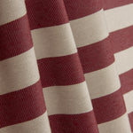 Toile de coton rayée bicolore rouge et écru - Ribes y Casals